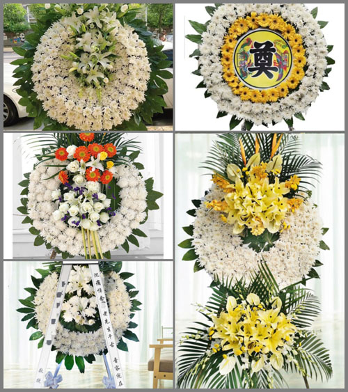 山东济宁鱼台县罗屯镇苗村村花圈速递